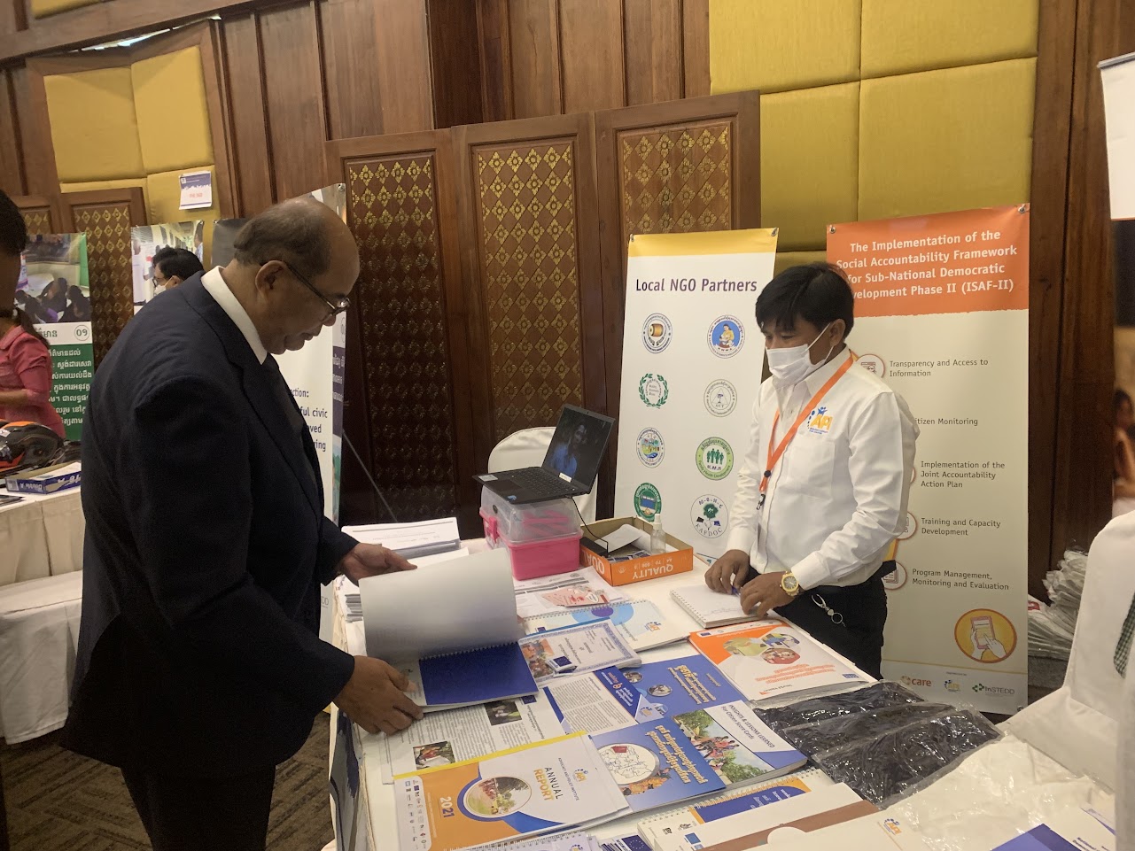 API booth in Social Accountability National Learning Forum, dated 19-21 December 2022