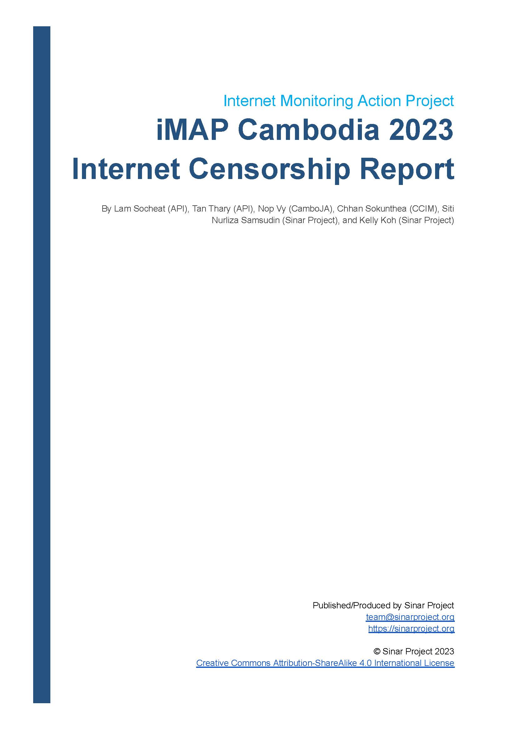 iMAP Cambodia 2023 Internet Censorship Report